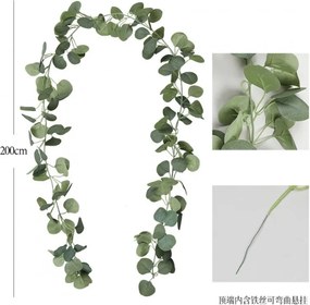 Ghirlanda de eucalipt artificial EUCALYPTUS 200 cm