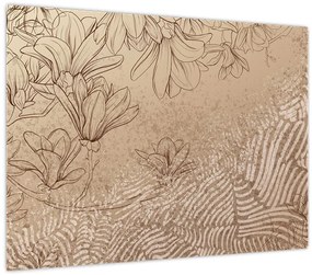 Tablou - Flori desenate (70x50 cm)