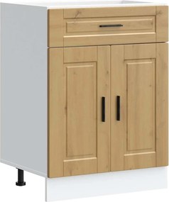 vidaXL Dulap de bază de bucătărie „Porto” din lemn de stejar artizanal