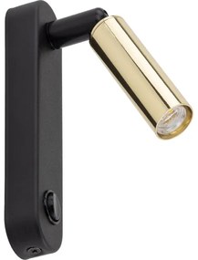 Spot de perete ENZO 1xG9/8W/230V negru/auriu