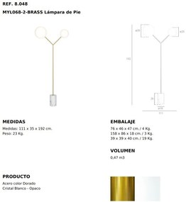 Lampadar, Lampa de podea eleganta design minimalist Golden