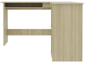 Birou de colt in forma de L, stejar Sonoma, 120x140x75 cm, PAL Stejar sonoma
