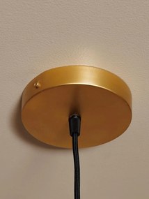 Lustra din sticla texturata si metal patinat, Vitra