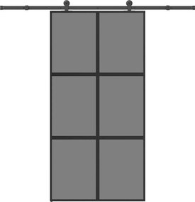 vidaXL Ușă glisantă cu set de feronerie sticlă temperată și aluminiu