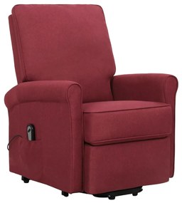 329722 vidaXL Fotoliu rabatabil cu ridicare, roșu vin, material textil