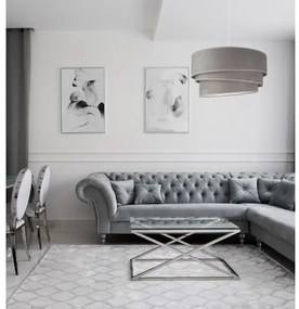 Lustră pe cablu Duolla DEVON 1xE27/40W/230V d. 45 cm gri