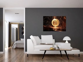 Tablou cu bilă iluminată (90x60 cm)