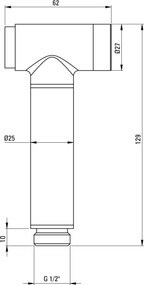 Bidetta Pară de duș, pentru baterii de lavoar și de bideu - bidetta Finisaj: Oțel periat XDCJ4SFS1