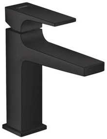 Baterie lavoar Hansgrohe Metropol 110 cu ventil Push-Open negru mat