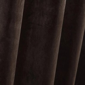 Set draperii din catifea cu inele, Madison, densitate 700 g/ml, Maro inchis, 2 buc