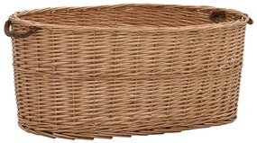 vidaXL Coș lemne foc cu mânere de transport natural 78x54x34 cm salcie