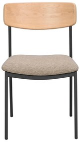 Scaune de dining bej/natural 2 buc. Maymont – Rowico