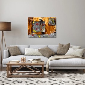 Tablou pe sticlă picturii străveche (70x50 cm)
