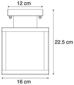 Plafoniera exterioară inteligentă industrială neagră incluzând ST64 Wifi - Rotterdam
