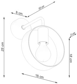 Lampă de perete TITRAN 1xE27/60W/230V alb Sollux SL.1134