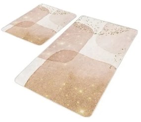 Covorașe de baie bej 2 buc. din catifea 60x100 cm – Mila Home