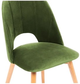 Scaun de dining TINO 86x48 cm verde deschis/stejar deschis