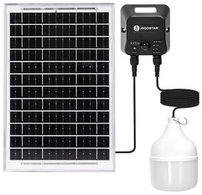 Lustră LED solară cu senzor Aigostar LED/70W/12V 6000 mAh 6500K d. 12 cm