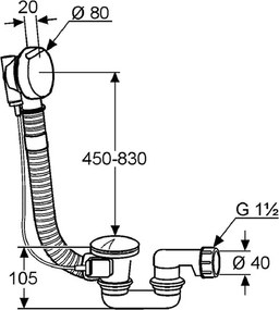 Instalatie cada cu preaplin crom Kludi, Rotexa 2000