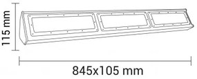 Lampa industriala liniara LED, 150W, lumina rece (6000K), IP44, 15000lm, Optonica