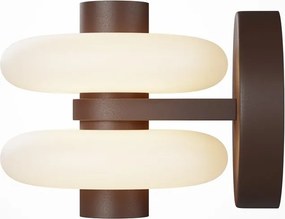 Aplica de perete LED metal maro, sticla Nuvem