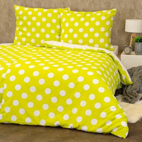 Lenjerie de pat din bumbac 4Home Buline verzi, 220 x 200 cm, 2 buc. 70 x 90 cm