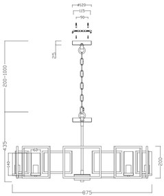 Candelabru  Bowi Maytoni E14, Auriu, H009PL-08G, Germania