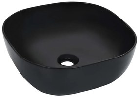Chiuveta de baie, negru, 42,5x42,5x14,5 cm, ceramica Negru