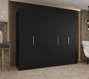 Dulap de haine 250 cm Mirabella 1 (Negru + Cașmir). 1126375