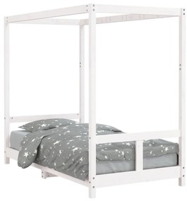 834514 vidaXL Cadru de pat pentru copii, 80x160 cm, lemn masiv de pin