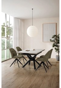 Masă de dining extensibilă cu blat din piatră cu blat suplimentar 90x150 cm Arlene – Marckeric