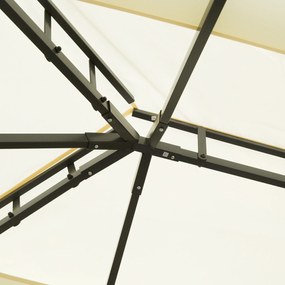 Outsunny Foișor de Grădină cu Plasă de Țânțari și Perdele, 390x290x270 cm, Crem | Aosom Romania