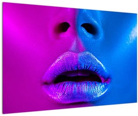 Tablou - Imaginea buzelor colorate (90x60 cm)