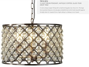 Lustra / Pendul elegant stil traditional Marquise cupru antic 7813-3CU SRT