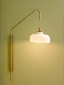 Aplică de perete albă/bej cu alimentare la priză ø 29 cm Current – Hübsch