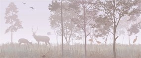 Tablou - Pădure,monocrom (120x50 cm)