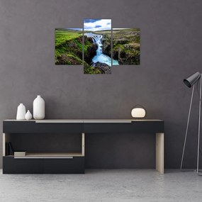 Tablou - Cascada intre stânci (90x60 cm)