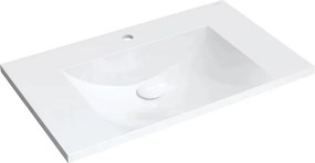 Lavoar pe mobilier Omnires Naxos M+ alb 76 cm
