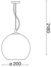 Lustră pe cablu Ideal Lux NEMO 1xE27/42W/230V d. 20 cm bej