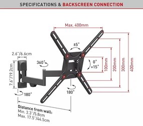 Suport TV perete Barkan FM 13-60" 25kg