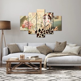 Tablou - Cubismul - arlechin și trandafir (150x105 cm)