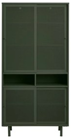 Dulap verde închis din metal cu ușă glisantă 90x180x40 cm Veep – Unique Furniture