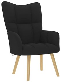 vidaXL Scaun de relaxare, negru, material textil