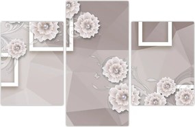 Tablou - Imagine flori bej (90x60 cm)