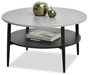 Măsuță de cafea Randolf Xl (beton + negru). 1111527