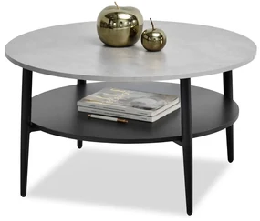 Măsuță de cafea Randolf Xl (beton + negru). 1111527