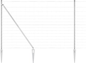 vidaXL Stâlp de gard. Galvanizat 25 x 1,6 m Oțel