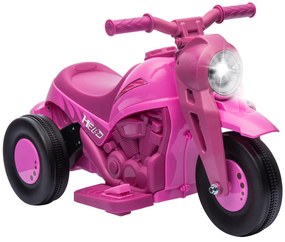 AIYAPLAY Moto electrică copii 2-5 ani, 3 roți, 6 V, 3 km/h, cu funcție de bule, efecte luminoase și sonore, roz | Aosom Romania