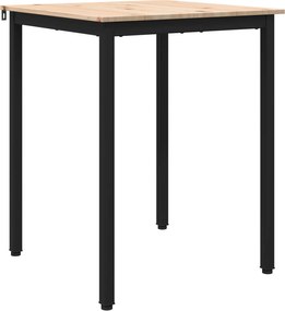 vidaXL Masă de dining natural 60 x 60 x 75 cm Lemn de pin masiv