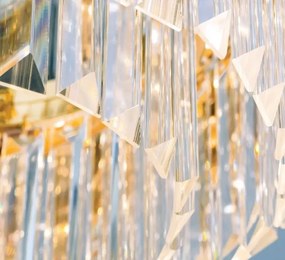 Lustra LED design LUX PRISM 35cm, 24K gold plated
